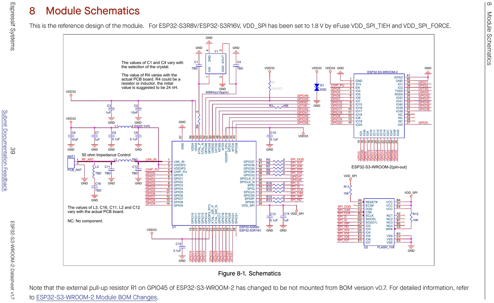 ESP32-S3-WROOM-2 module reference-design schematic